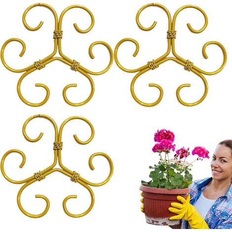 Kletterpflanzenstütze, Wiederverwendbare Pflanzenstütze, Rankhaken, 10,5 X 10,5 Cm, Metallstütze Für Blumenstiele, Zubehör Für Zimmer- Und Gartenpflanzen