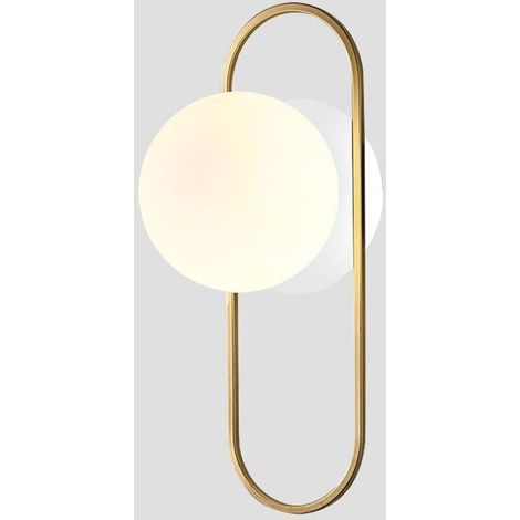 Kugelförmige Wandleuchte Aus Goldglas Im Retro-mittelalter-modern-stil, Zur Verwendung Als Badezimmerspiegelleuchte, 1 Stück.