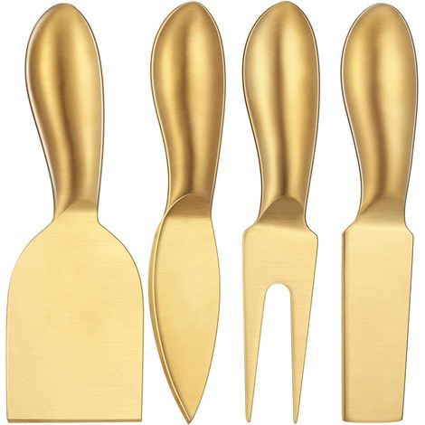 Käsemesserset Aus Edelstahl, Küchenutensilien Mit Schneid- Und Tranchierwerkzeugen (gold, 4-teilig)