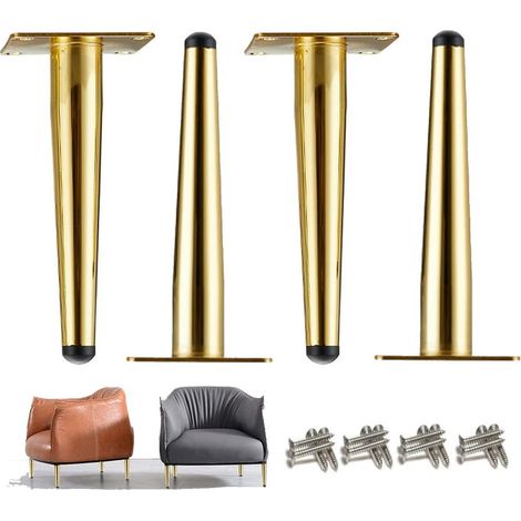 Metall-möbelbeine – 4er-set – Stabile Unterstützung Für Schränke, Sofas, Betten, Couchtische – Feuchtigkeits- Und Kratzfest