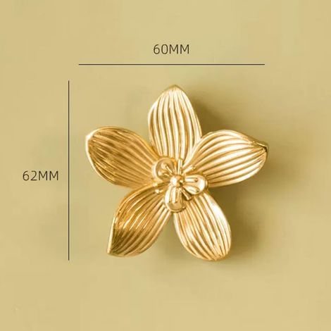 Möbelknöpfe Aus Gebürstetem Goldmetall, Hübsche Schubladengriffe Für Schminktische, 4er-set Mit Griffen Mit Blumenmuster – Geeignet Für Möbel Und Schminktische
