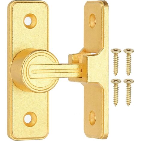 Scheunentorriegel, 90-grad-kippriegel – Geeignet Für Garten, Außenbereich Und Garage (gold), 1 Set