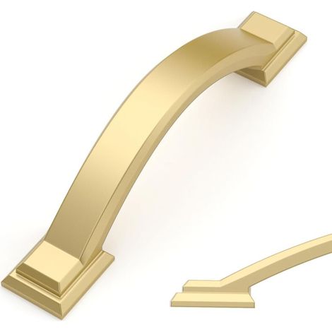 Schlichte Möbelgriffe – Geeignet Für Schränke, Kleiderschränke, Kommoden, Schubladen, Schminktische – 2er-set, Goldfarben, 16,2 Cm