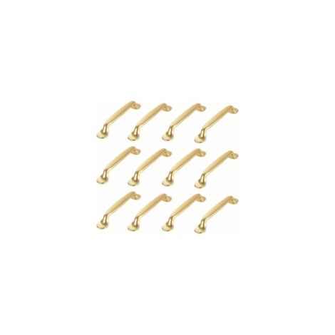 Set Mit 12 Goldenen Griffen Für Küchenmöbel Und Schubladen, Inklusive Schrauben.