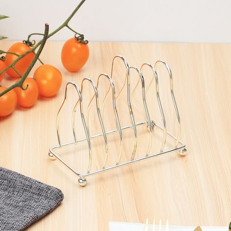 Toastständer Aus Edelstahl Für 6 Scheiben, Toastständer, Brotscheibenhalter, Tischaufsteller, 2 Stück