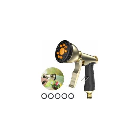 Tragbare Gartendusche, Hochdruck-gartendusche, Robustes Gehäuse Aus 100 % Metall Mit Einstellbarem Wasserdurchfluss Und Vielseitiger Strahlfunktion Zum Bewässern, Autowaschen, Reinigen...