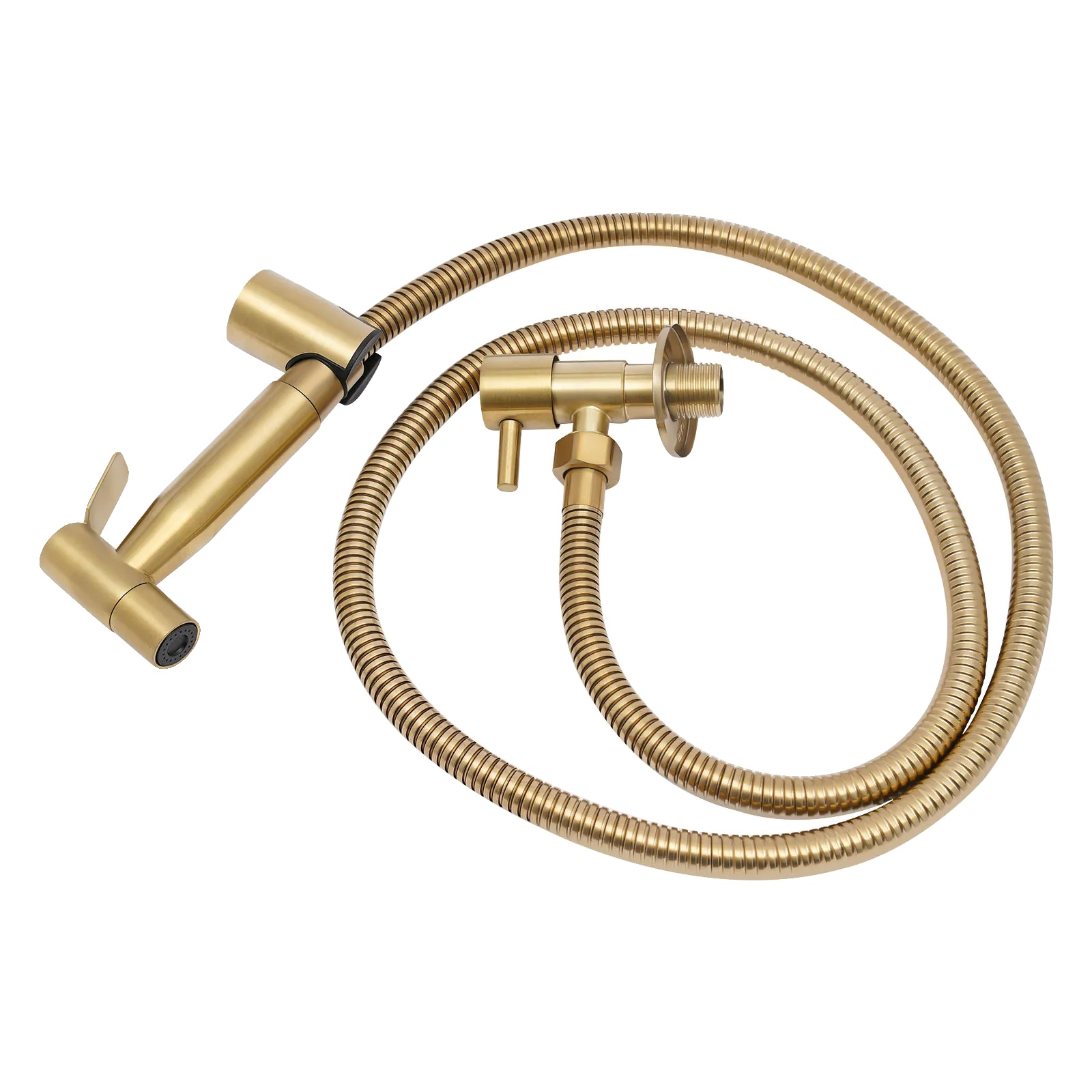 Badezimmer Wasserhahn Bidet Sprayer, Handheld Dusche, Wandmontiertes Design, Gold, G1/2