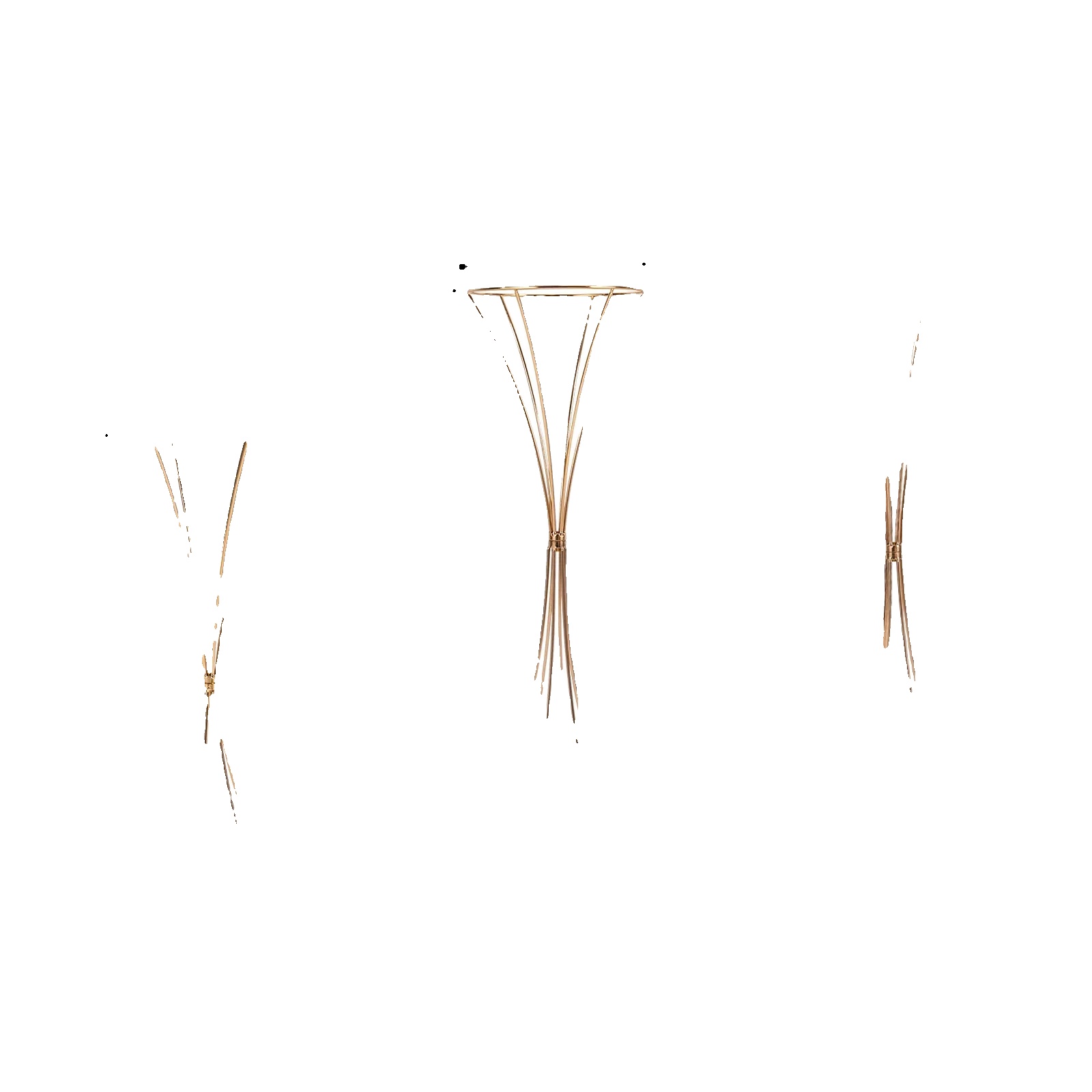Blumenvasenständer, Höhenverstellbar, Langlebige Eisenkonstruktion, Gold
