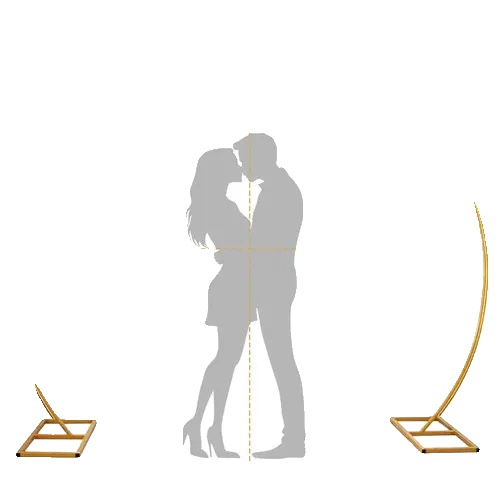 Hochzeitsbogenrahmen, Elegantes Design, Einfache Montage, Gold, S