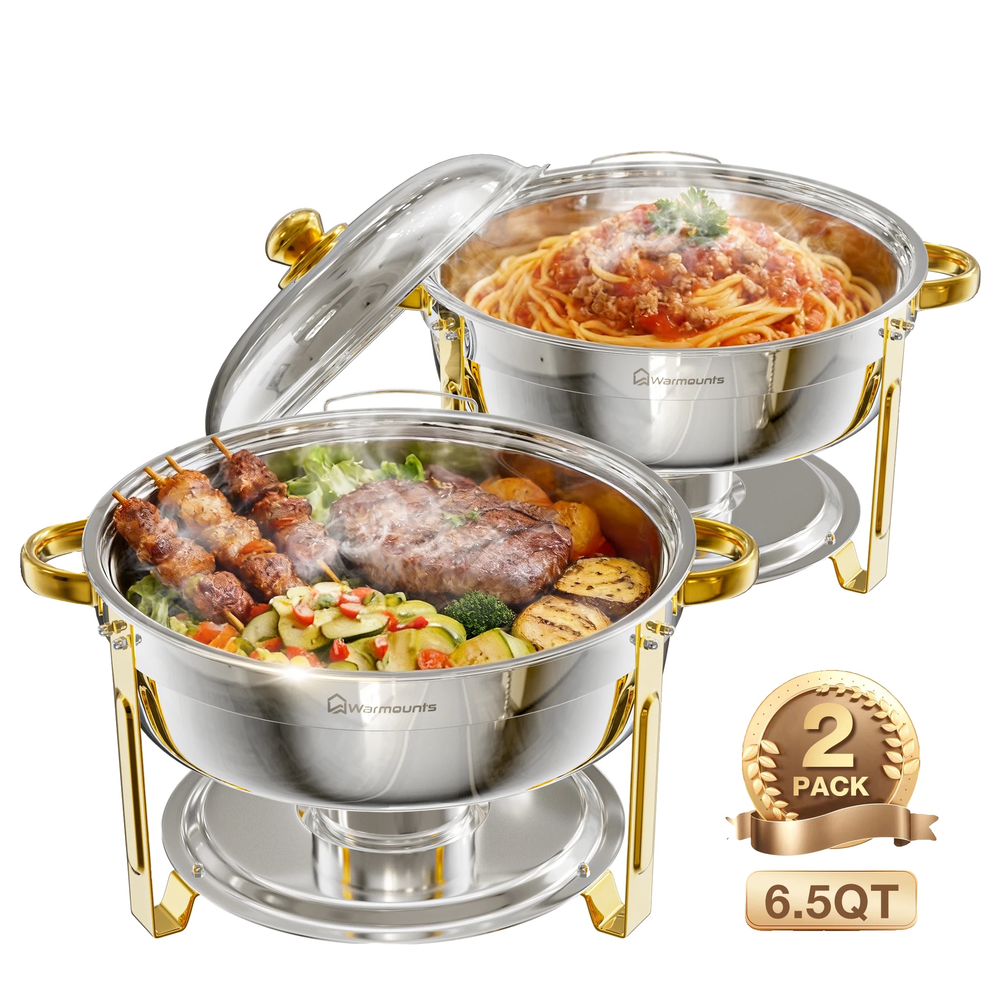 Chafing Dish, Edelstahlkonstruktion, Selbstbedienungsdesign, 2pcs