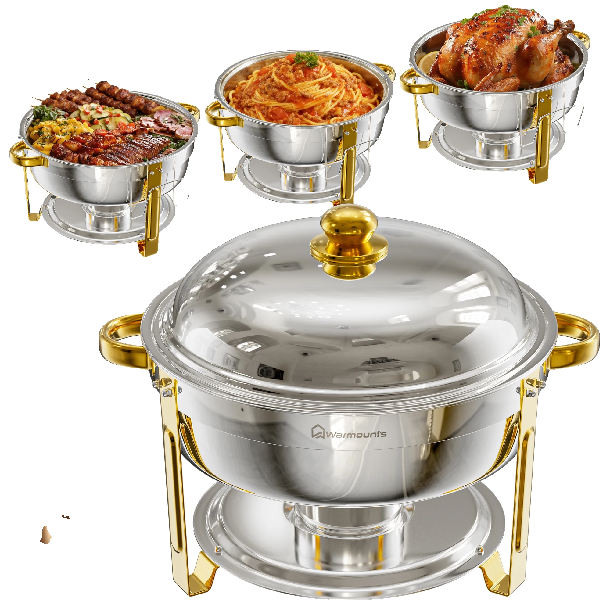 Chafing Dish, Edelstahlkonstruktion, Selbstbedienungsdesign, 4pcs