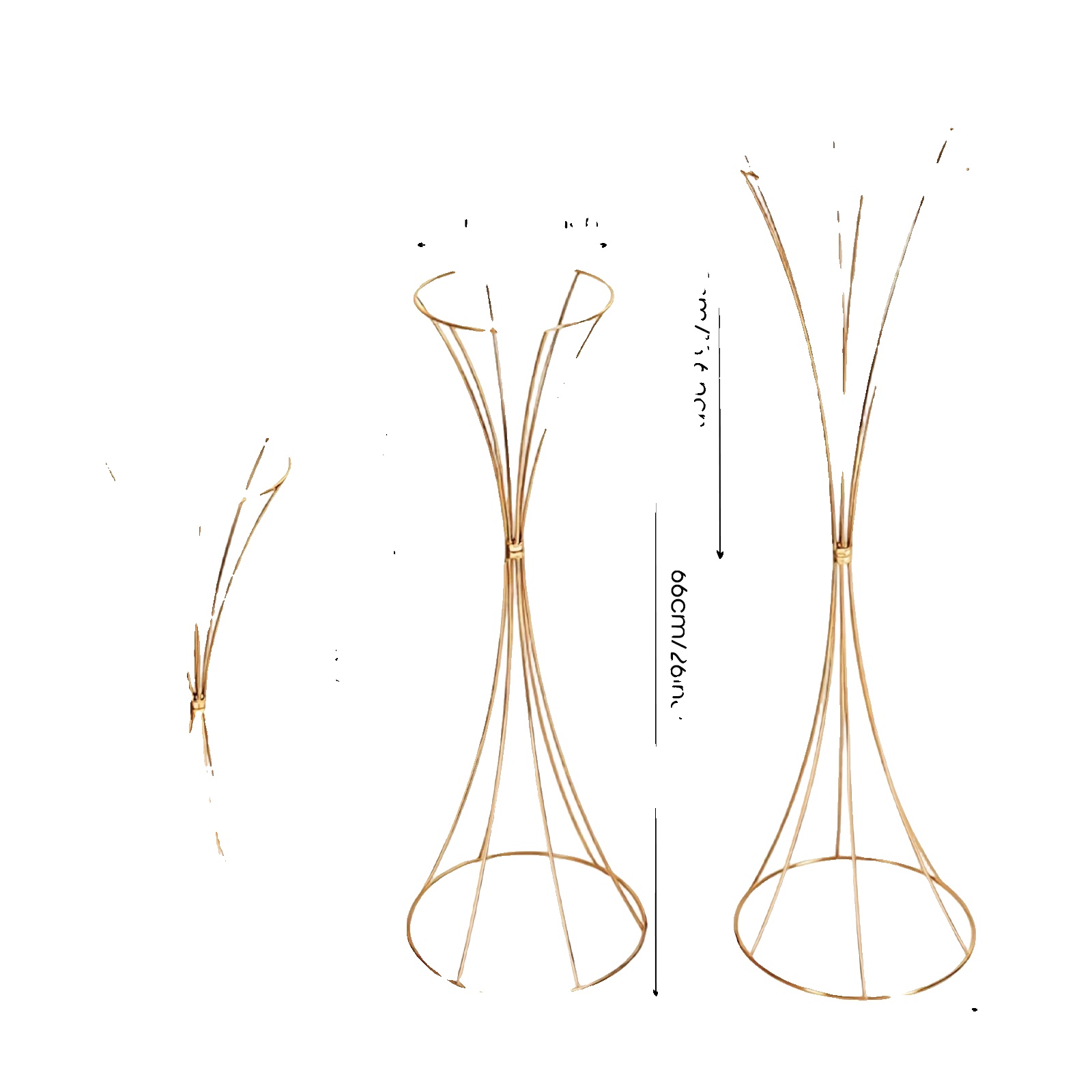 Blumenstand, Langlebige Metallkonstruktion, Vielseitiges Design, Gold, M