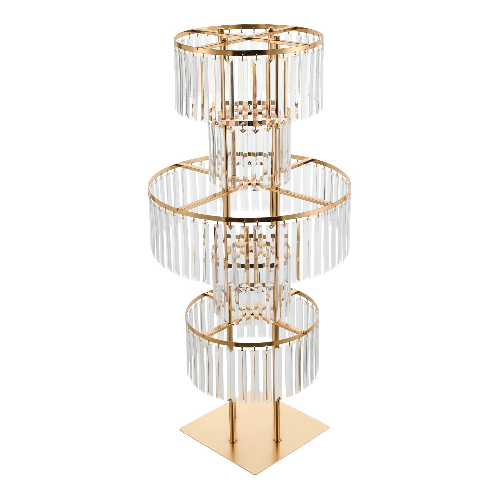 Blumenstand, 5 Ebenen, Elegantes Design, Klares Gold