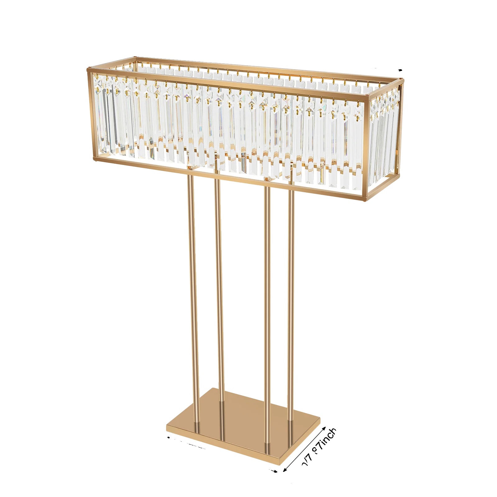 Blumenstand, Modernes Design, Langlebige Kristall- Und Eisenkonstruktion, Gold