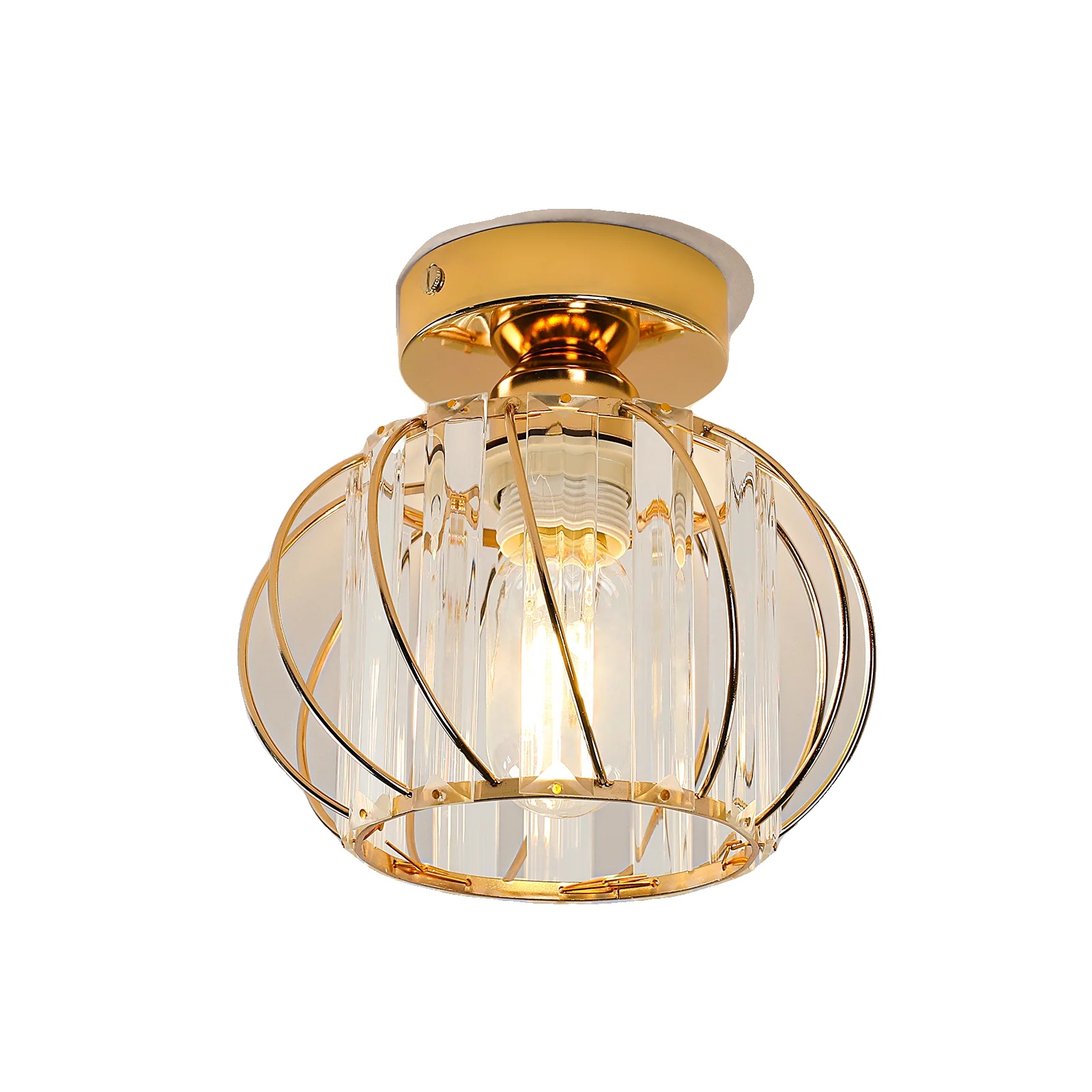 Kronleuchter, Modernes Kristall-design, Einfache Installation, Gold, M