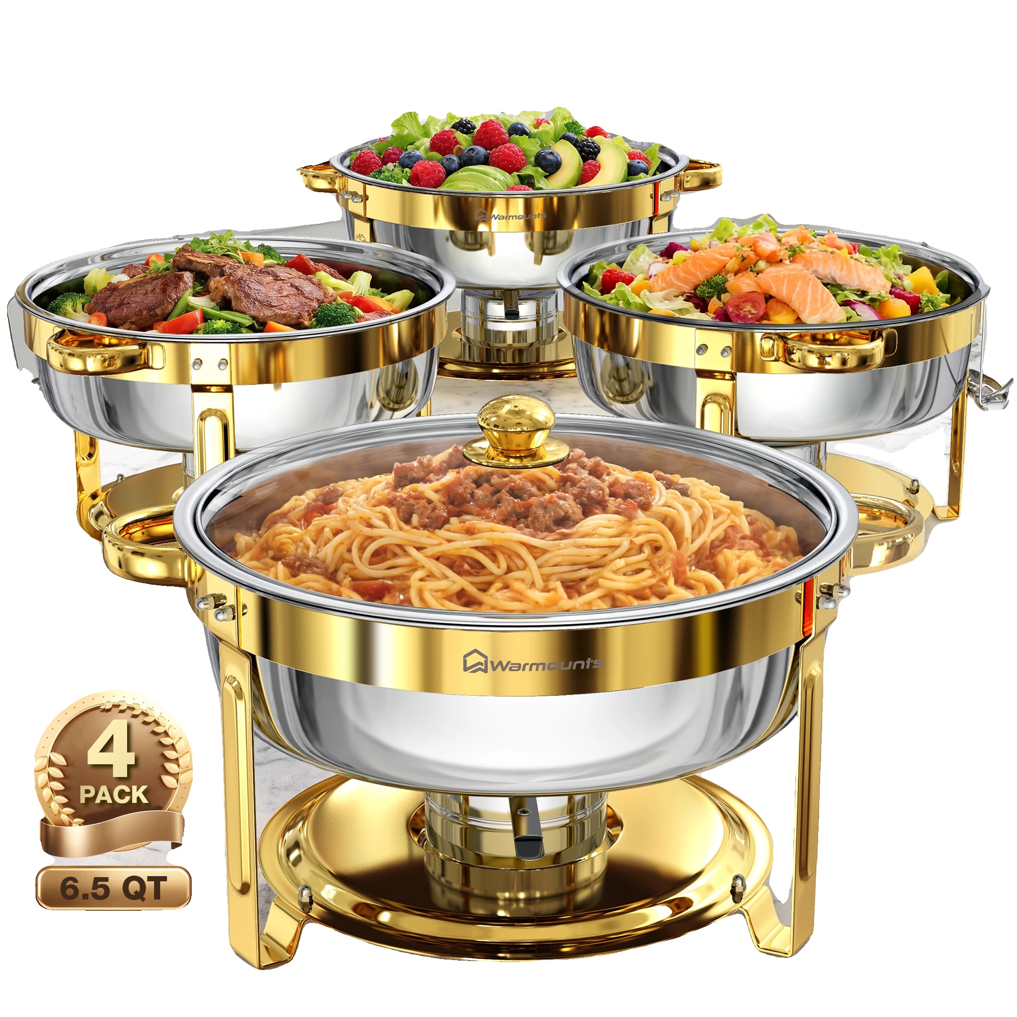 Chafing Dish, Elegantes Design, Großzügige Kapazität, 4pack