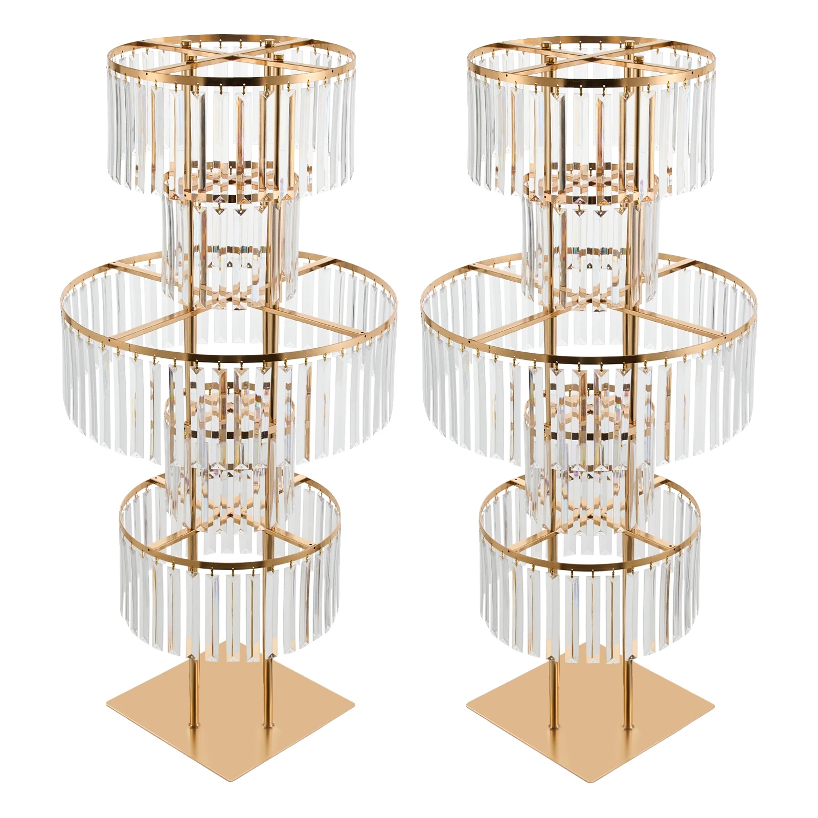 Blumenstand, Mehrstufiges Design, Elegante Erscheinung, Goldener Quadratischer Boden, M