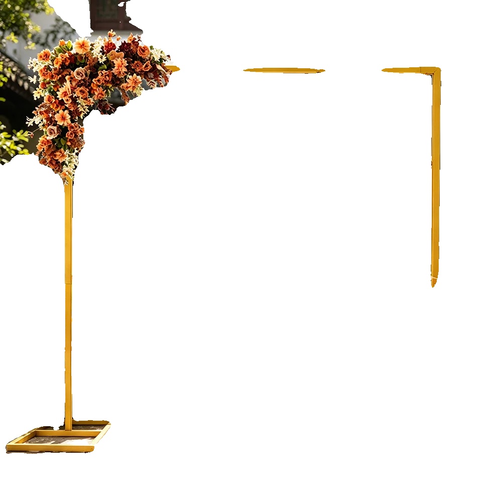 Hochzeitsbogenrahmen, Metallkonstruktion, Elegantes Design, Gold, L