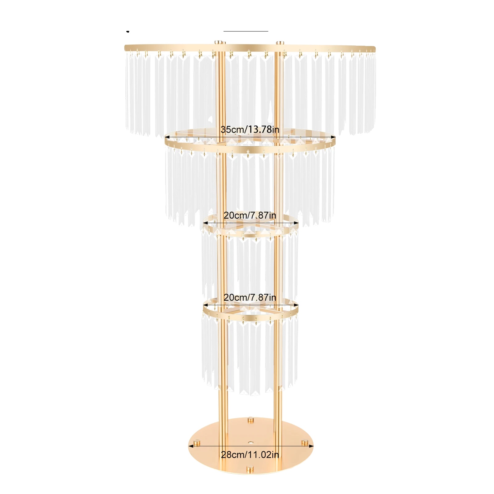 Blumenstand, 4 Ebenen, Modernes Design, Gold