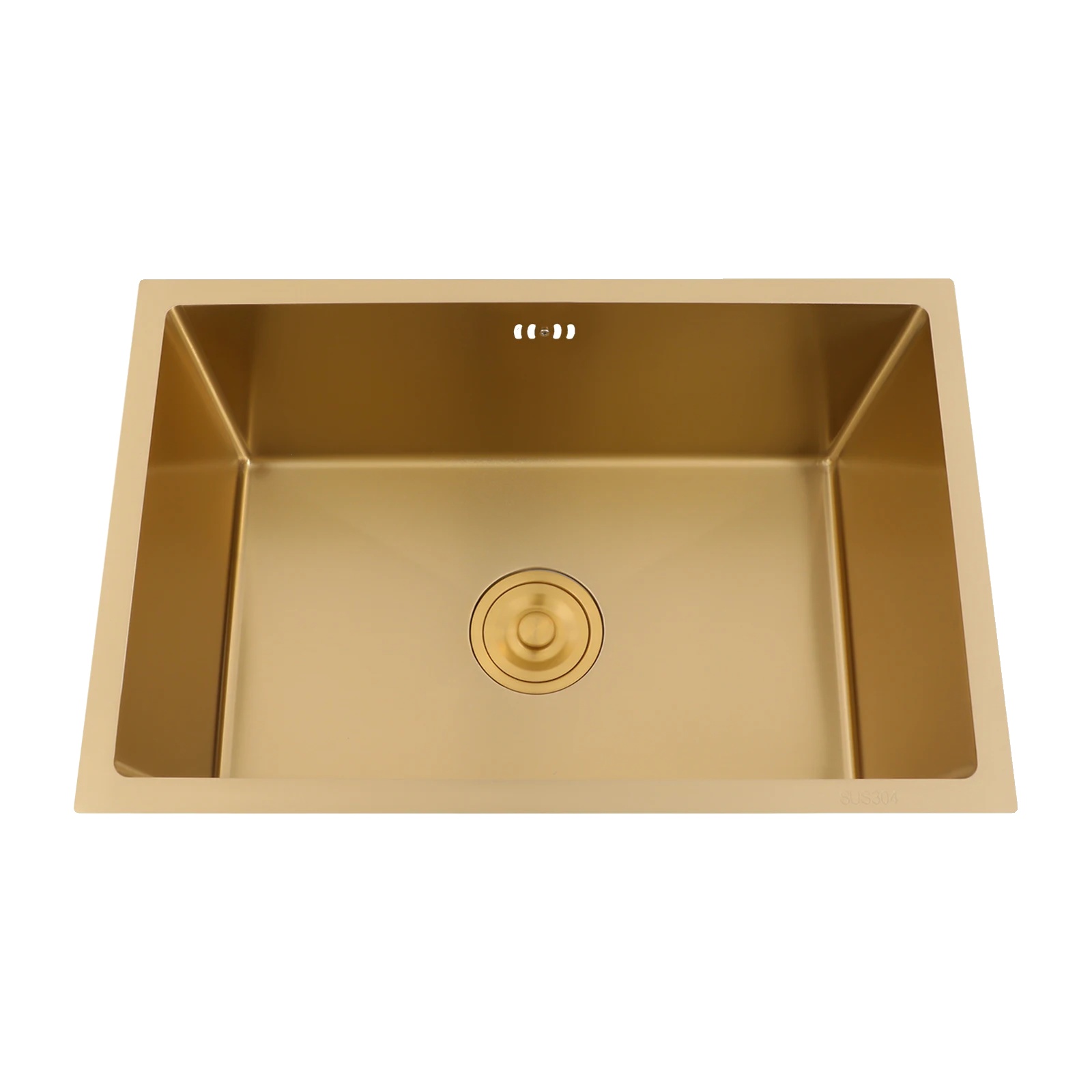 Küchenspüle, Edelstahlkonstruktion, Effizientes Entwässerungsdesign, Gold