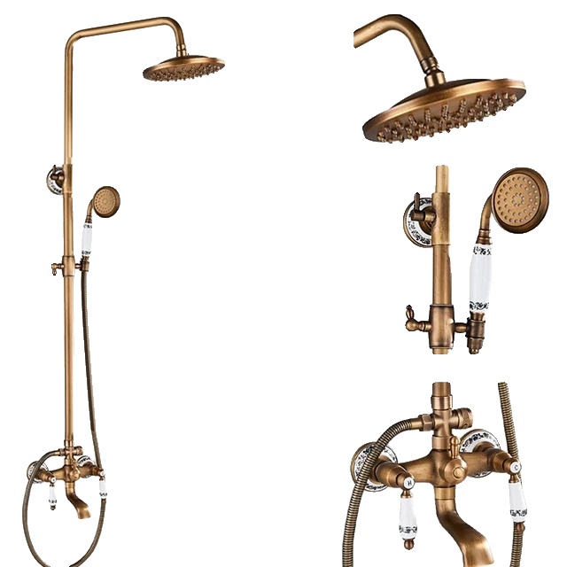 Duschsystem, Doppelgriff, Höhenverstellbar, E