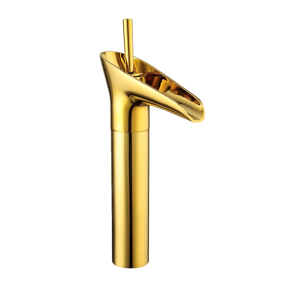 Waschbeckenarmatur, Premium Messing, Einhebelsteuerung, Gold, G3/8