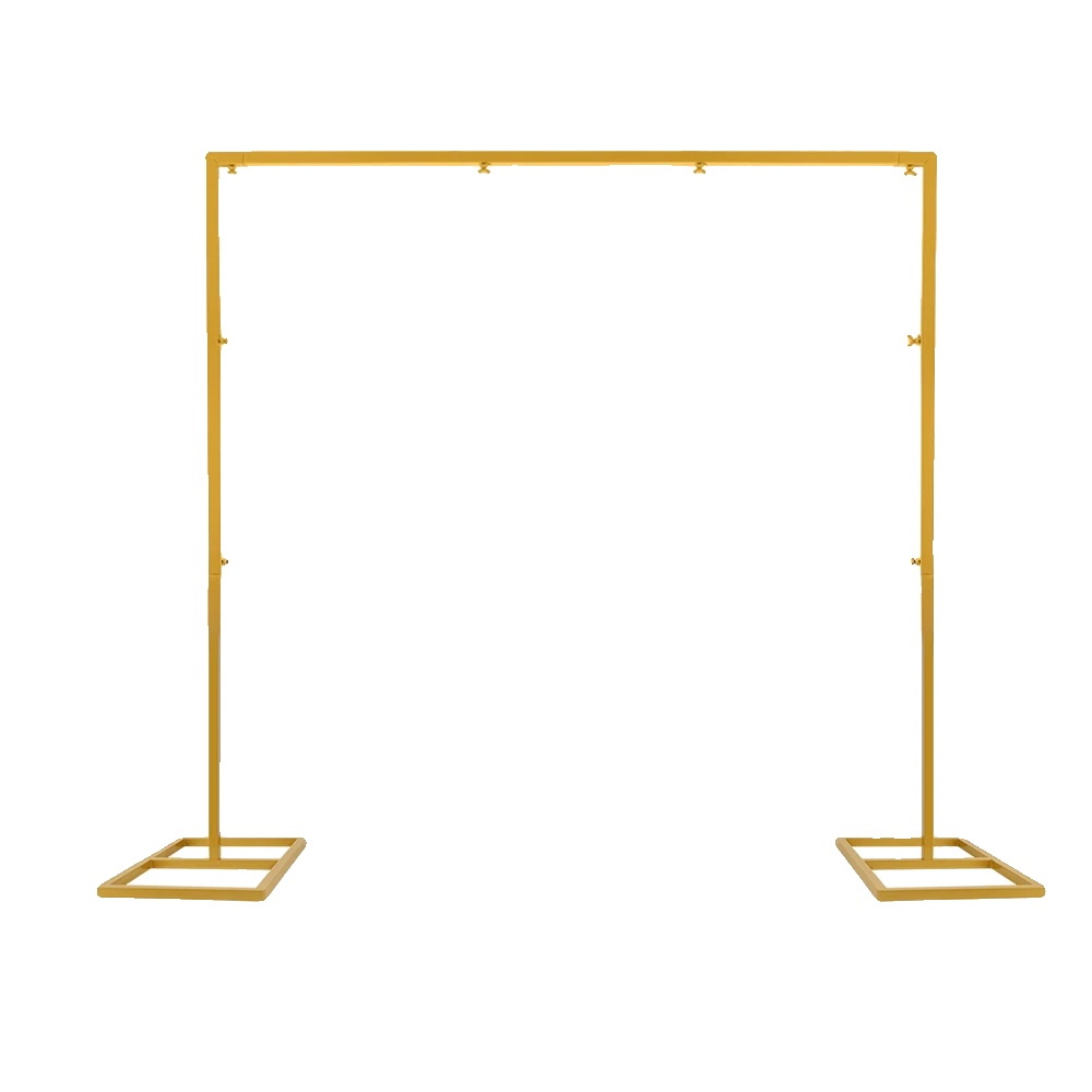 Hochzeitsbogen, Robuster Metallrahmen, Einfache Montage, Gold, 3mx3m