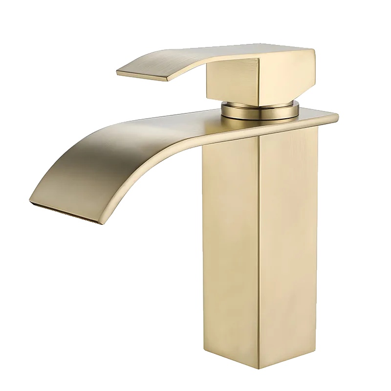 Wasserfall-waschtischarmatur, 304 Edelstahl, 35mm Ventilsitz, G1/2 Anschluss, Einlochmontage, Keramikkartusche