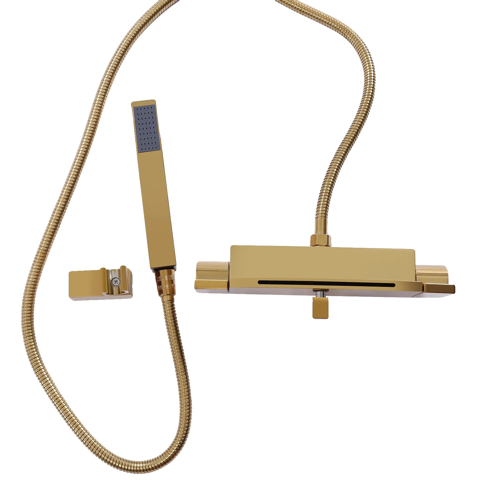 Badewannenarmatur-set, Duale Funktionalität, Elegantes Design, Gold
