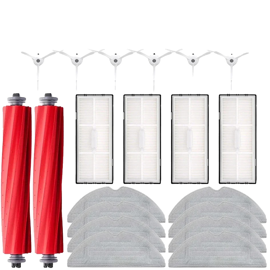 Roboterstaubsauger Zubehör, Hepa-filter, Reinigungsbürsten-set, Gold