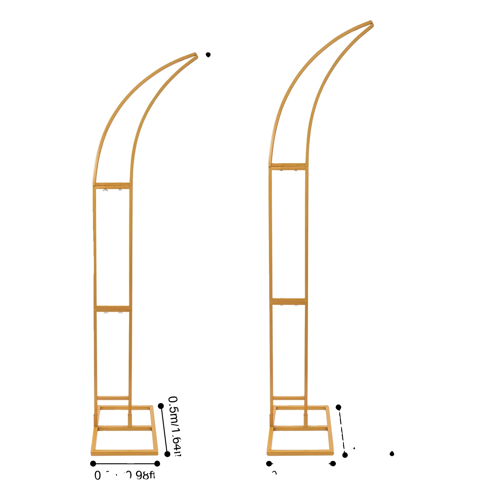 Hochzeitsbogenständer, Langlebige Stahlkonstruktion, Modernes Design, L, Gold