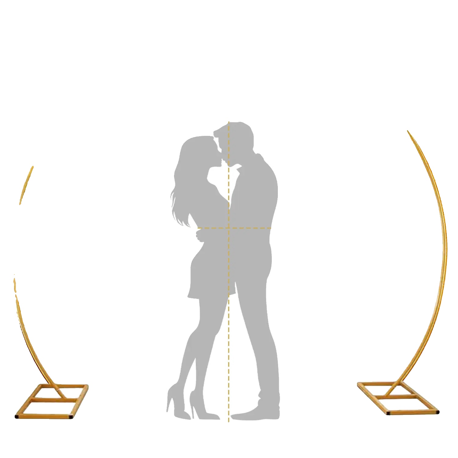 Hochzeitsbogenständer, Langlebiges Metall, Einfache Montage, L, Gold-a