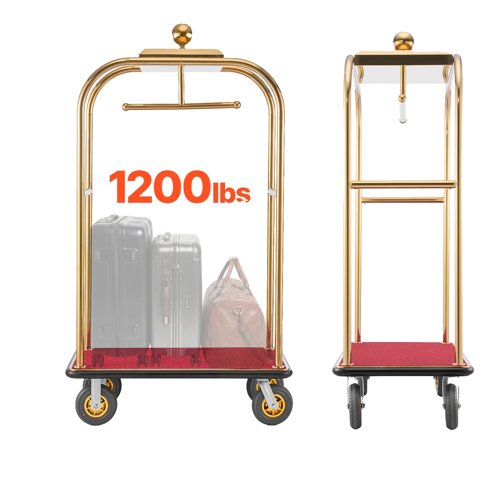 Gepäckwagen, Robuste Bauweise, Sanfte Manövrierfähigkeit, 1200 Lbs