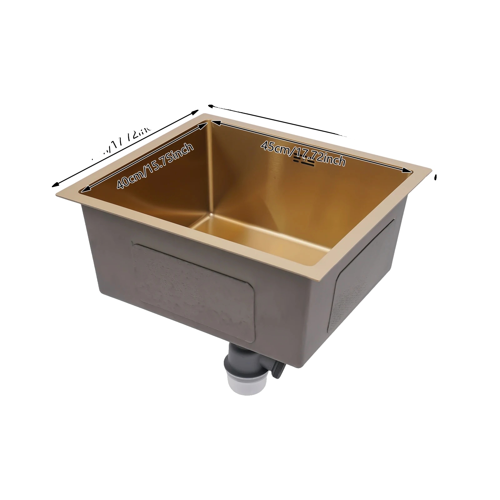 Küchenspüle, 201 Edelstahl, Einzelbecken-design, Gold
