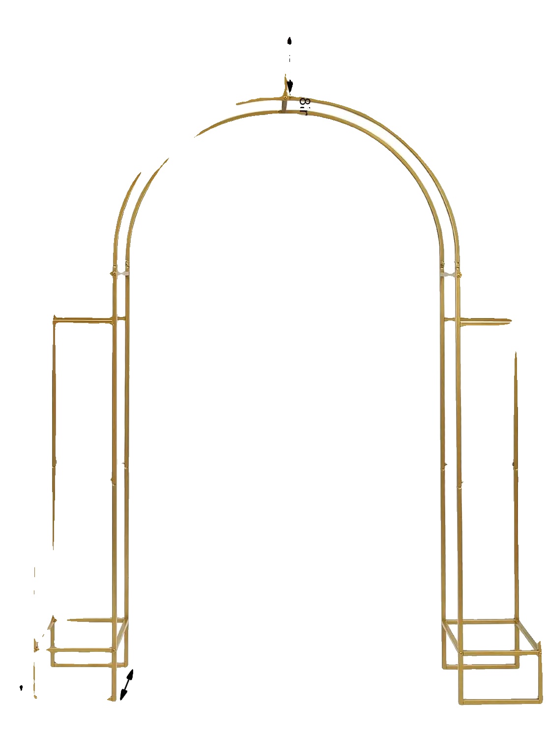 Hochzeitsbogen, Robustes Kohlenstoffstahl, Elegantes Design, Gold