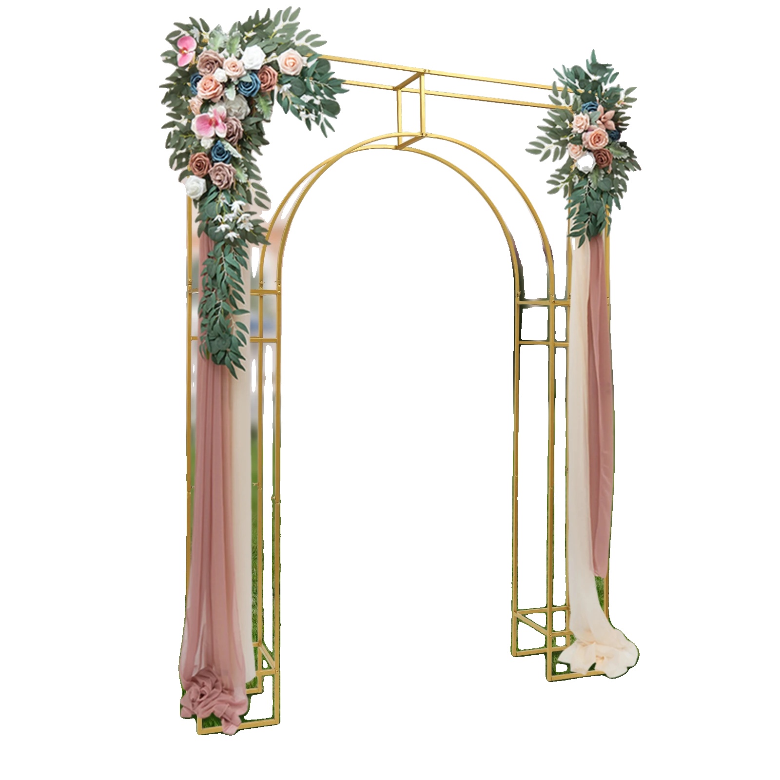 Hochzeitsbogen, Robuste Stahlkonstruktion, Vielseitiges Design, Gold, M