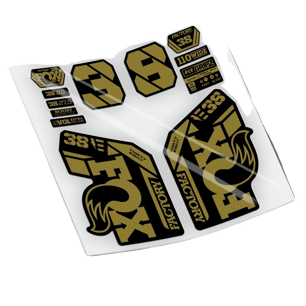 Fahrradaufkleber, Langlebiges Vinyl, Einfache Anwendung, Gold