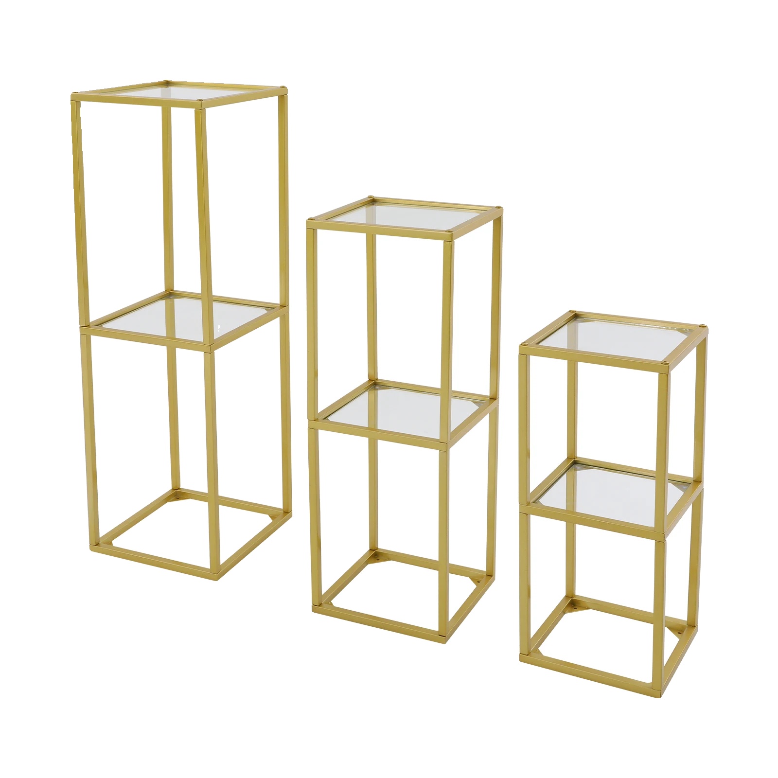 Blumenstand, Robuster Eisenrahmen, Elegantes Design, Gold