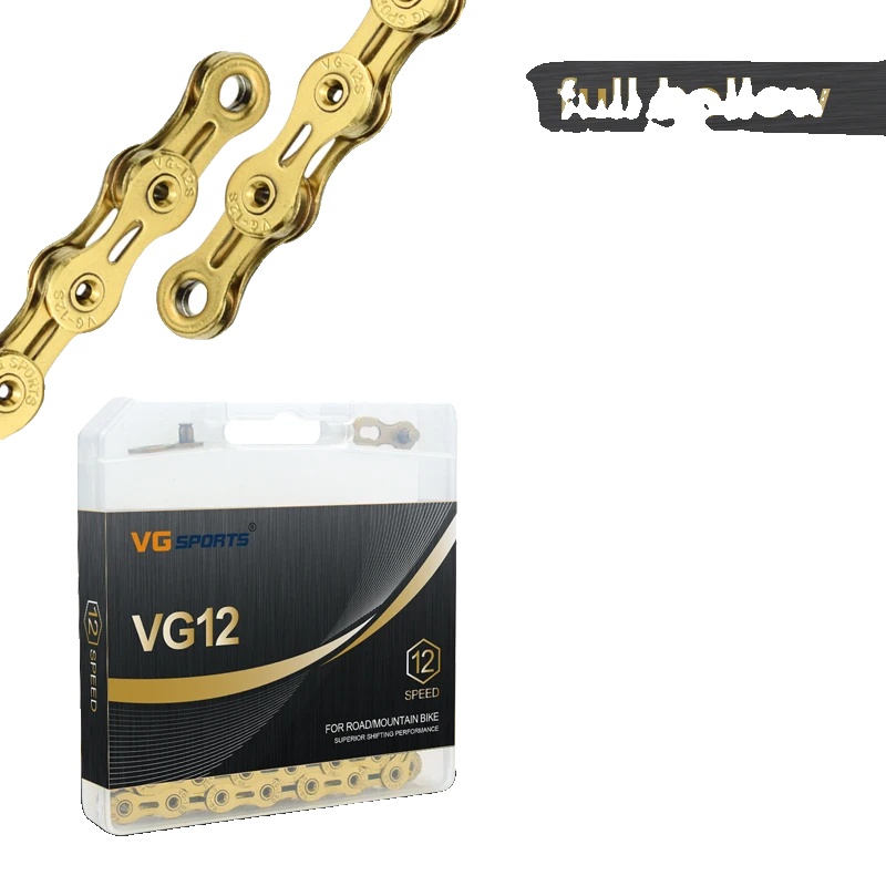 12-gang Fahrradkette, Langlebige Legierungsbauweise, Verbesserte Schaltleistung, 1stück 12s Sl Ti Gold