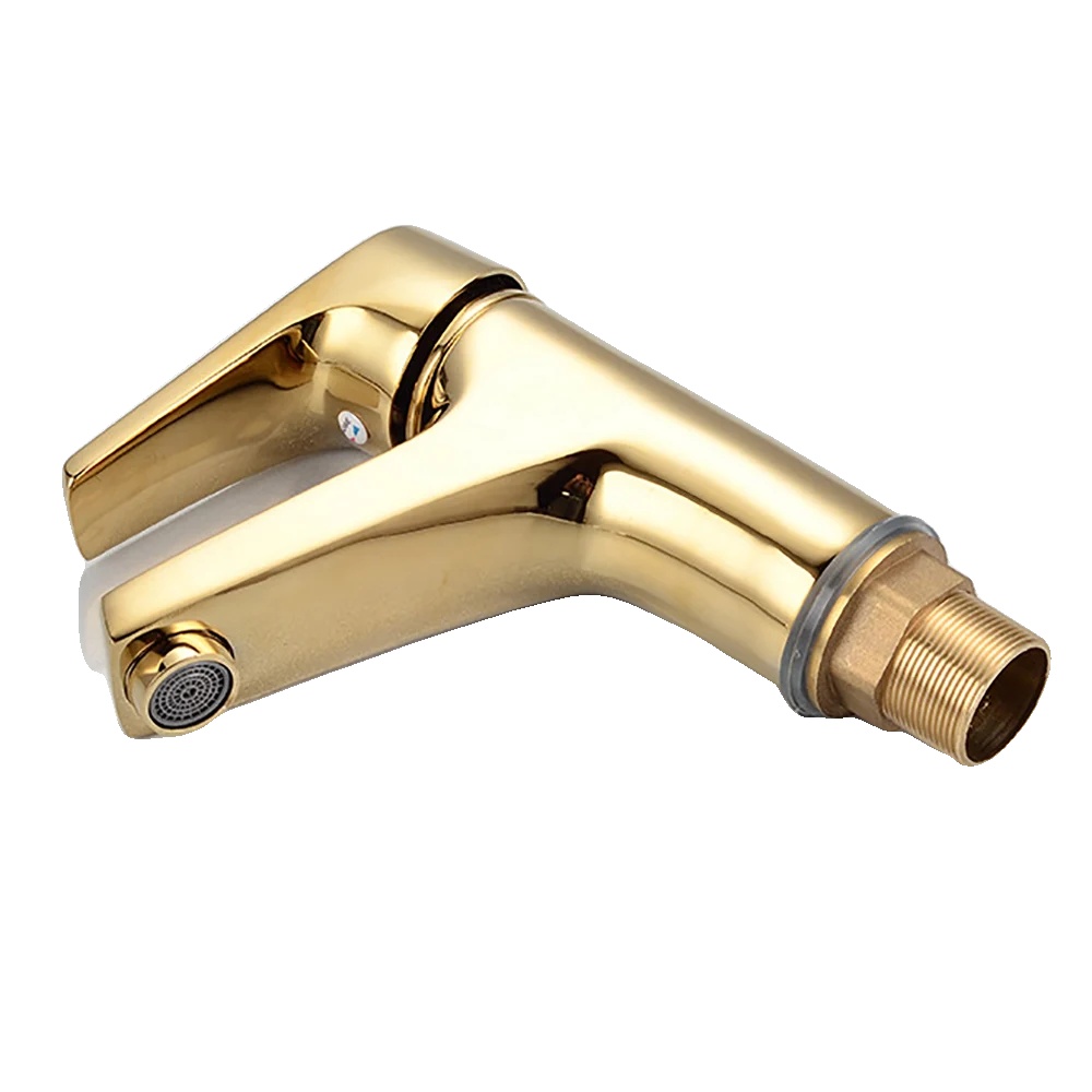Waschbeckenarmatur, Modernes Design, Einhebelbedienung, Gold