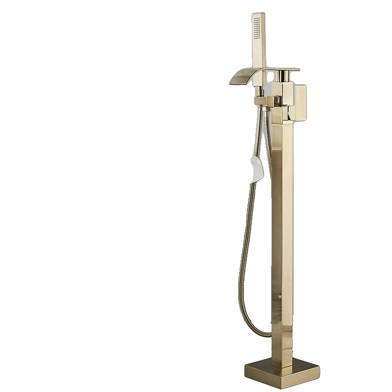 Badewannenarmatur, Dual-handle, Wasserfall-design, Gold B