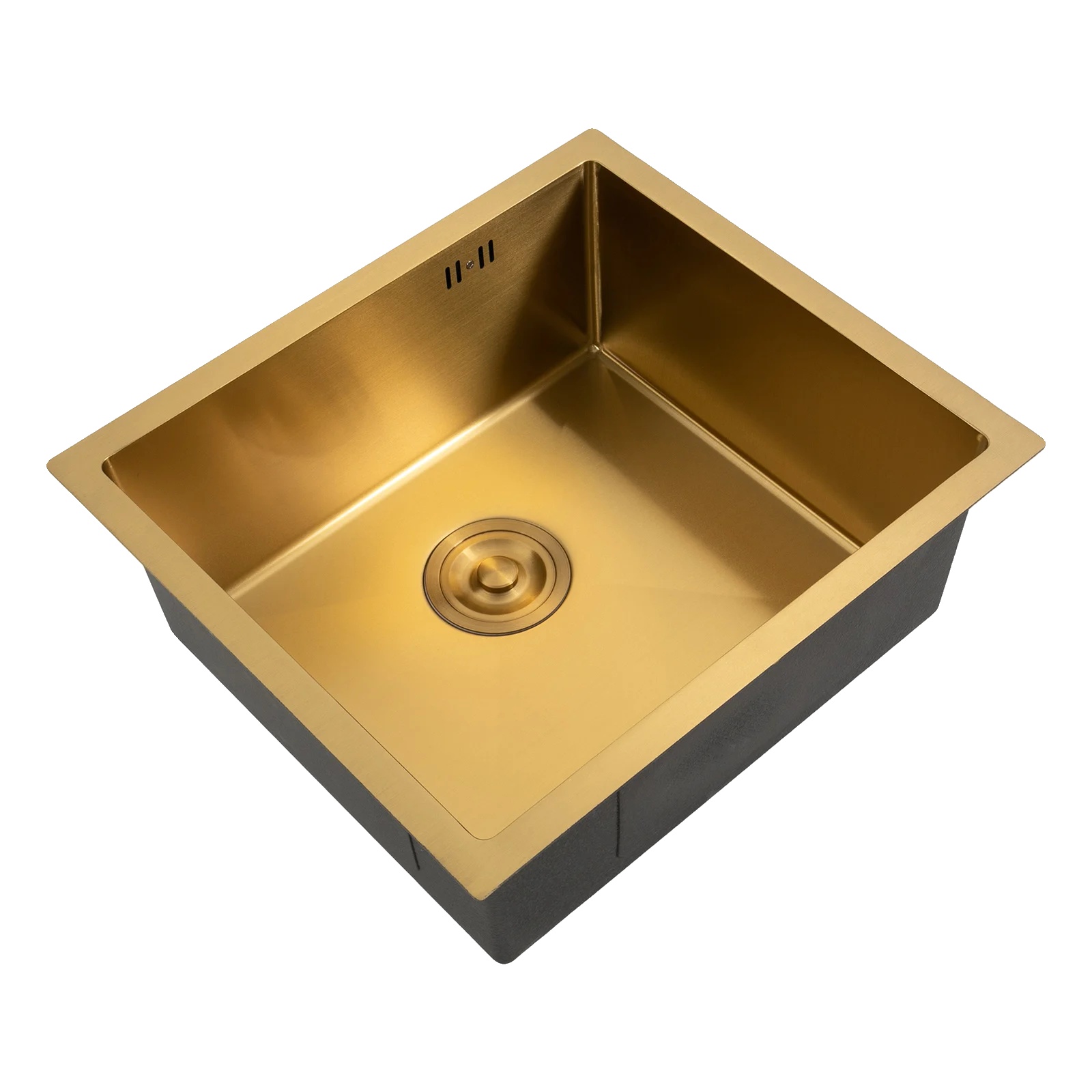 Edelstahlspüle, Leichter Luxus-stil, Quadratisches Schalen-design, Gold