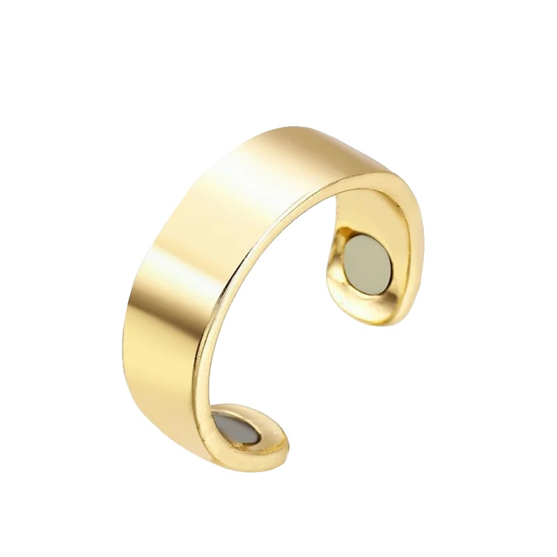 Anti-schnarch-ring, Verstellbare Passform, Magnettherapie, 2 Magnet Gold
