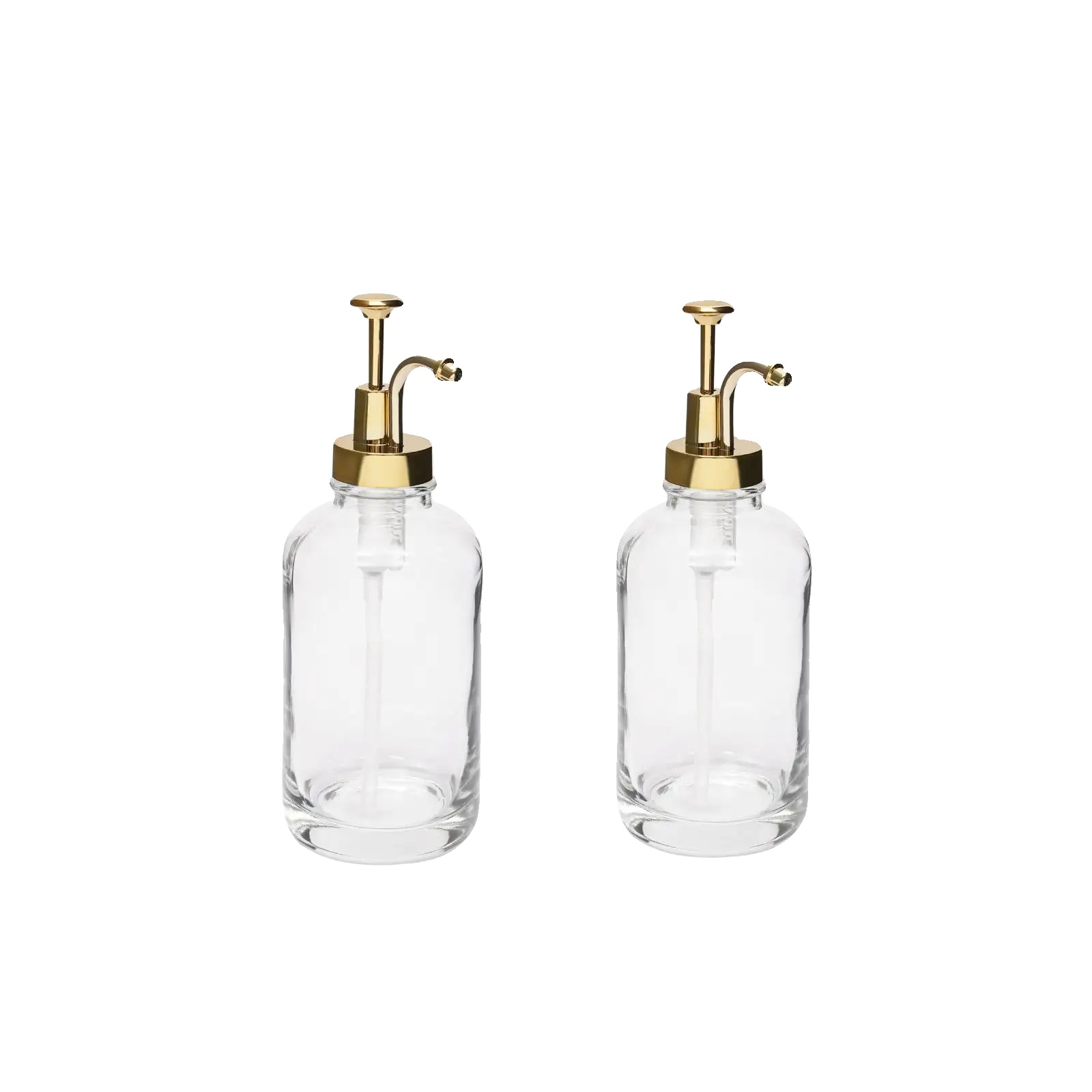 Glas-sirupspender, Edelstahl, Auslaufsicheres Design, Gold