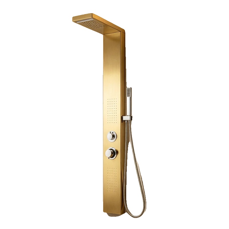 Duschpaneelsystem, Multifunktionsmodi, Elegantes Design, Golden