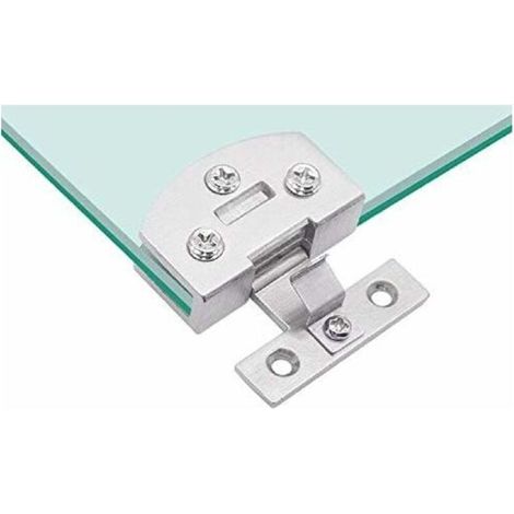 1 Paar Glastürbänder Für Schränke, Vitrinen, Weinschränke, Zum Aufclipsen, Ersatzteile, Geeignet Für 5–8 Mm Dickes Glas (silber), Von Debuns