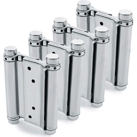 Doppeltwirkendes, Selbstschließendes Federband, Drehtürscharnier – Geeignet Für Schiebetüren – 4er-pack, 7,6 Cm (3 Zoll), Silber