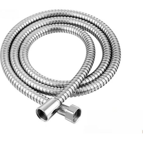 Duschschlauch, Knicksicherer Edelstahlanschluss – 1,5 M, Silber