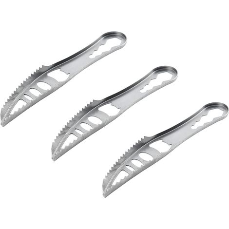 Fischschuppen, Schuppenbürste, 3-teilige Silberne Fischschuppen, Küchenutensilien Aus Edelstahl, Fischbesteck, Tragbare Fischschuppen, Werkzeuge Und Zubehör