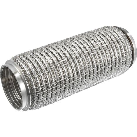 Flexibles Autoauspuffrohr, 20 X 4 X 5 Cm, Faltenbalg, Universell, Aus Robustem Edelstahl, Silberfarben.